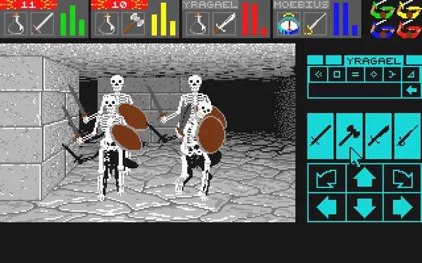 Immersive first-person view from inside the dungeon.